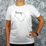 moteriški marškinėliai su užrašu mano miestas Panevėžys