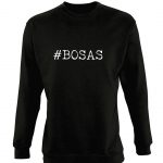 Juodas džemperis su užrašu #bosas