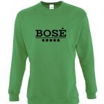 Žalias džemperis su užrašu Bosė