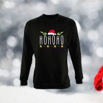 Juodas vaikiškas kalėdinis džemperis su užrašu Ho ho ho