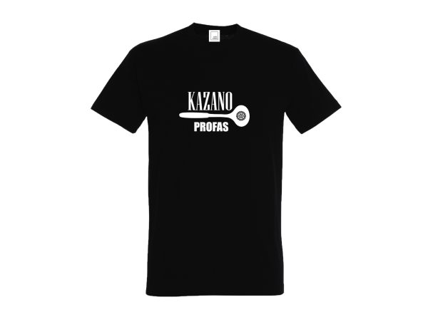 Juodi marškinėliai su užrašu Kazano profas
