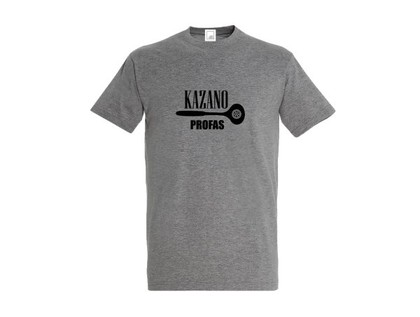 Pilki marškinėliai su užrašu Kazano profas