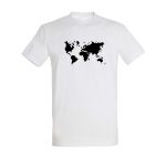Balti marškinėliai Pasaulio žemėlapis