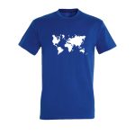 Mėlyni marškinėliai Pasaulio žemėlapis