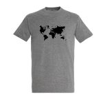 Pilki marškinėliai Pasaulio žemėlapis