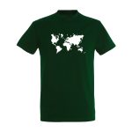 Tamsiai žali marškinėliai Pasaulio žemėlapis