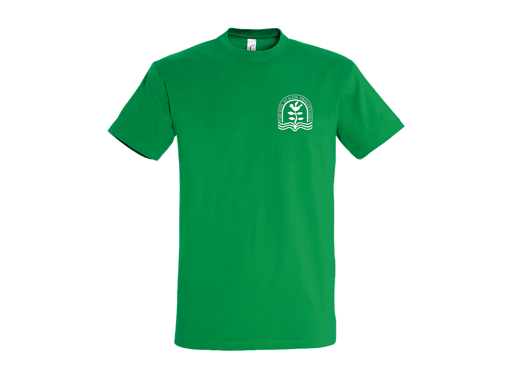 Žali marškinėliai Svalios progimnazija unisex