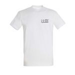 Balti minimalistiniai marškinėliai Tėtis kvadratu